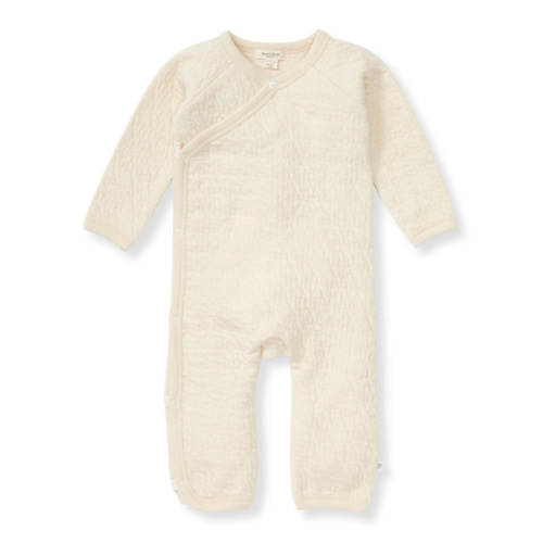 Organic Cotton Quilted Bee Wrap-Front Baby Jumpsuit - Oat – Burt's Bees Baby