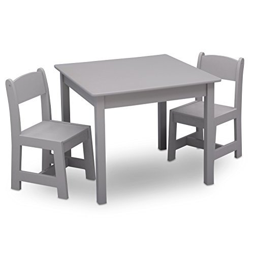 Delta Children MySize Table & 2 Chairs Set, Grey