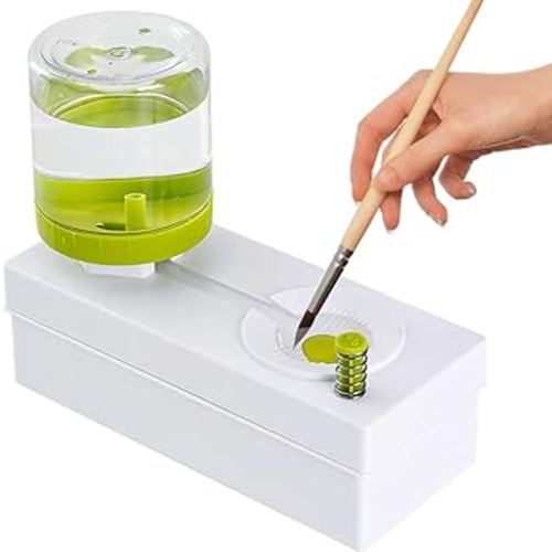 Brush Rinser Paint Brush Cleaner – Paint Brush Rinse Machine Fresh Water Cycle Rinser Tool for Painting Brush Watercolor Paints Cleaning Tool Art Supplies for Kids Paint Brush Rinser for Artist