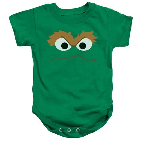 Sesame Street Oscar Face Baby Onesie T-Shirt Kelly Green