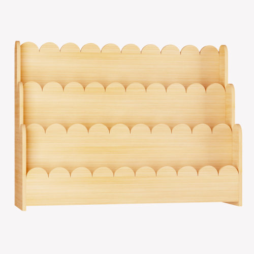 Tooloton 3-Tier Scalloped Wooden Bookshelf, Montessori Toddler Bookcase, Kids Storage Display Organizer For Bedroom, Playroom, Nursery And Classroom | Wayfair