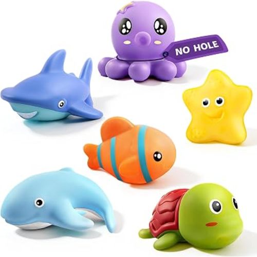 No Hole Bath Toys for 18 Months - Ocean Bathtub Toys