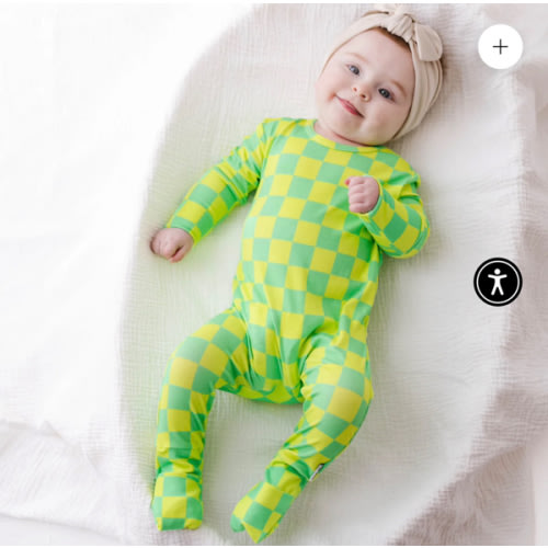 Lemon Lime Check Day to Night Romper