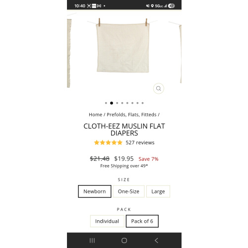 Cloth-eez Muslin Diapers