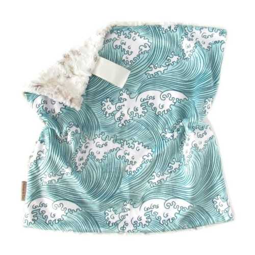 The SOFTEST Ocean Waves Baby Lovey, Japanese Waves Lovey, Waves Baby Lovey, Surf Baby Nursery, Ocean Baby Nursery, Nautical Lovey, Lovie