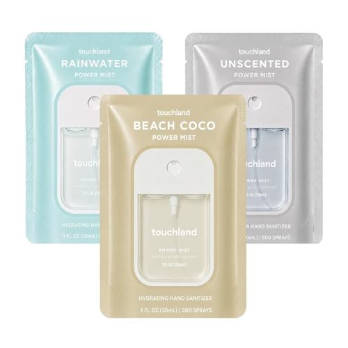 Touchland Dye Free Trio Hydrating Hand Sanitizer Spray Set Travel Size