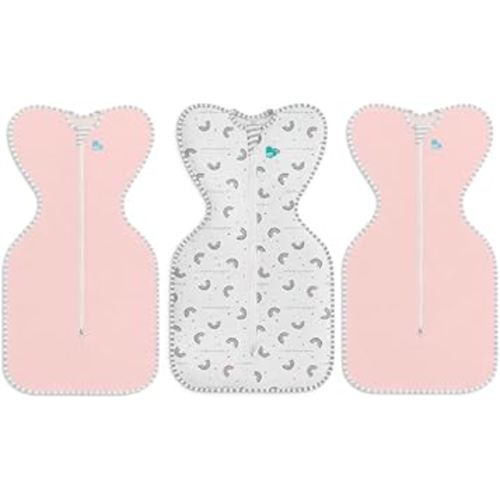 Love To Dream Swaddle UP Baby Sleep Sack - Self-Soothing for Newborns, Improves Sleep, Snug Fit Helps Calm Startle Reflex - New Born Essentials, Pink Girl Bundle Pack