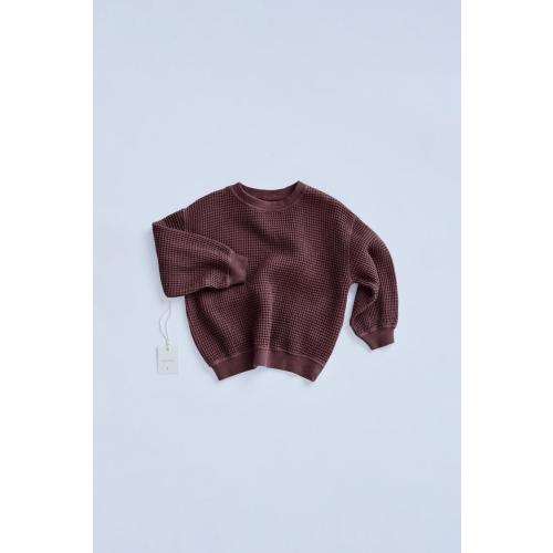TIMELESZ - WAFFLE SWEATSHIRT - Burgundy | ZARA United States