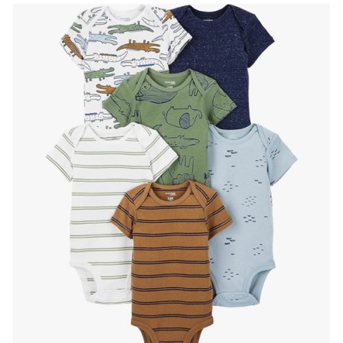 Simple Joys by Carter's Baby-Boys 6-Pack Short-Sleeve Bodysuit 3-6 months