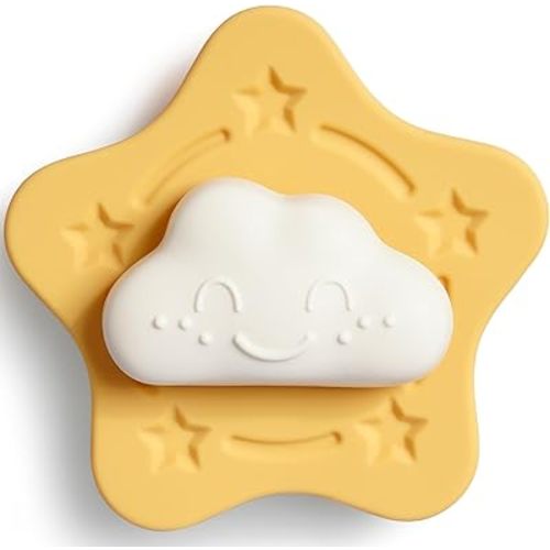 Silicone Suction Spinner Toy for Toddlers, Cloud & Star Design Sensory Spinning Toy with Suction Cup for Windows, Tubs, Airplane Travel, Highchair, BPA-Free Teething-Safe Baby Fidget Toy