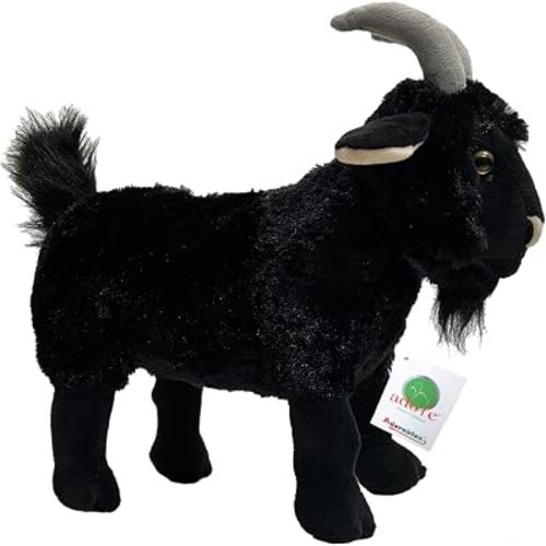 Adore 15" Renegade the Black Goat Plush Stuffed Animal Toy