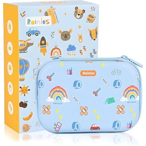 Small-First-Aid-Kit-for-Home-Car-Travel-Camping-Hiking-Kids, Mini Cute Portable Medical Emergency Kits Fits into a Purse, Diaper Bag & Backpack, Travel Must Have