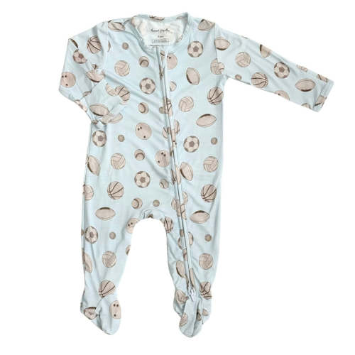 Footie Zippered One Piece in Baby Ballers – Dear Per