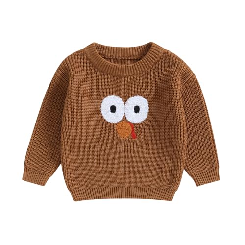 Baby Girl Boy Knit Sweater Blouse Pullover Sweatshirt Warm Crewneck Long Sleeve Tops for Infant Toddler