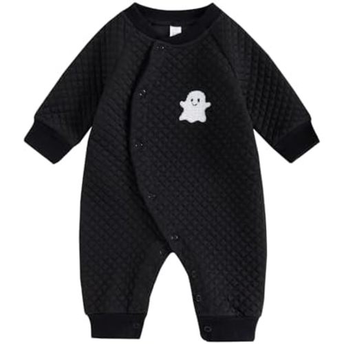 Hoanselay Baby Boy Girl Halloween/Thanksgiving Outfit Long Sleeve Romper Jumpsuit Newborn Fall Halloween/Thanksgiving Clothes
