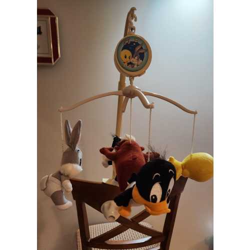 Baby Looney Tunes Musical Crib Mobile with Mobile Hanger - Tested and Works