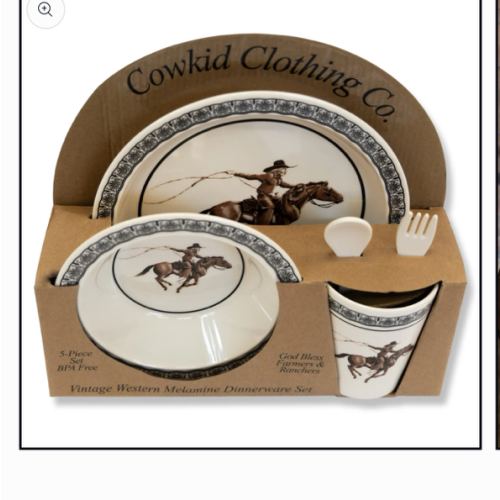 Cowgirl 5-Piece Dish Set BPA-Free – Cowkid Clothing Company