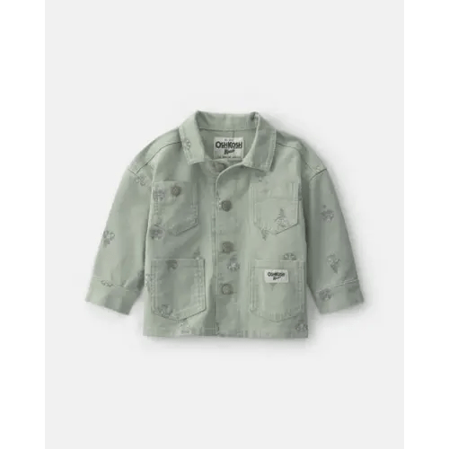 Baby Girl Floral Canvas Jacket - Green - OshKosh B'gosh | Carter's