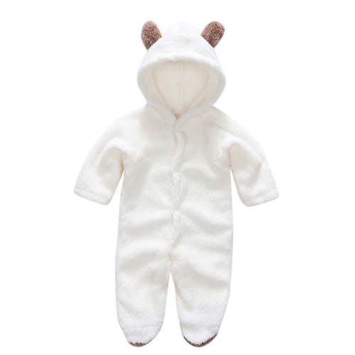 ameIAEA Newborn Baby Outfit Suit Infant Girls Boys Fleece Jumpsuit Hooded Romper Winter Clothes