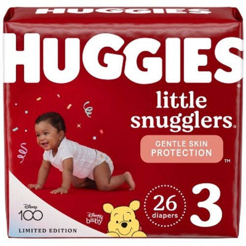 Huggies Little Snugglers Baby Diapers – (Select Size and Count), Size: 3