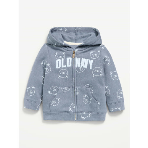 Printed Logo Graphic Zip Hoodie for Baby