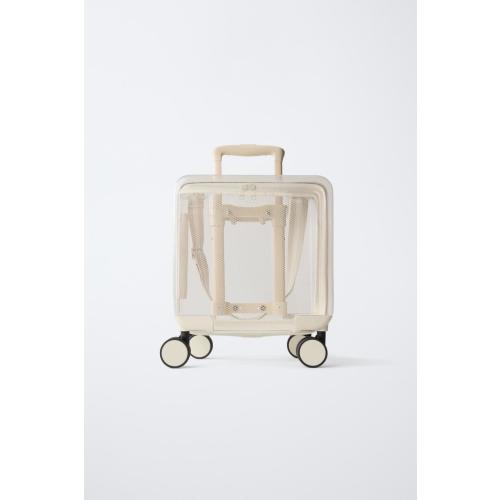 TRANSPARENT TRAVEL SUITCASE - Ecru White | ZARA Australia
