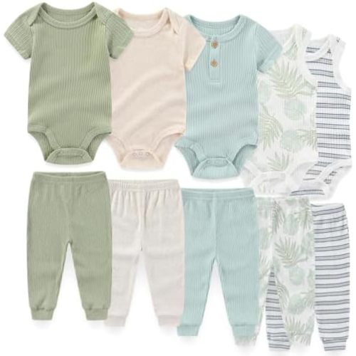 Unisex Baby Boy Girl Pants Sets 10 pack Cotton Casual New born Clothes Comfort Infant Outfit