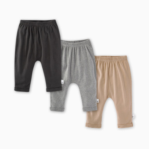 Burt's Bees Baby Set of 3 Harem Pants - Ash, 0-3 M