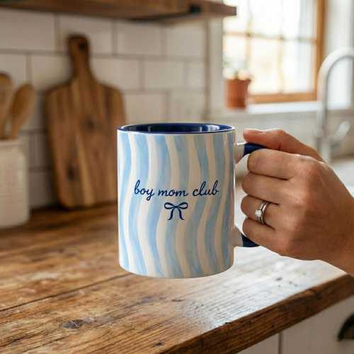 Boy Mom Mug - 15 oz - midnight blue