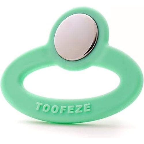 Ice Cold Baby Teether Toy Fast Pain Relief All Natural Silicone and Stainless Steel Ages 3 Mos+ (Mint Green)