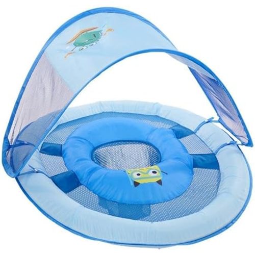 SwimWays Baby Spring Float Sun Canopy - Blue Sea Monster 6067868