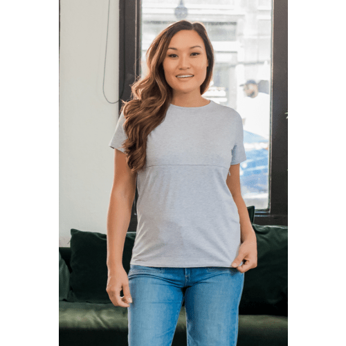 Classic Cotton Nursing Tee - Heather Gray – Nursing Queen