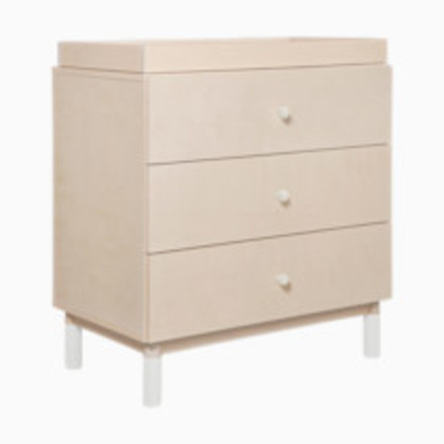 babyletto Gelato 3-Drawer Changer Dresser - Washed Natural/White