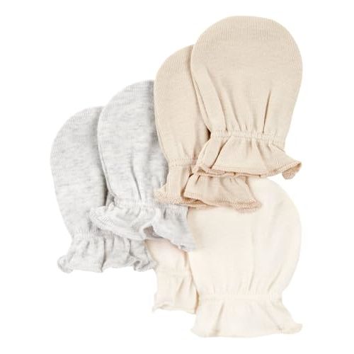 Carter's Baby Girls' 3-Pack Scratch Mittens Set