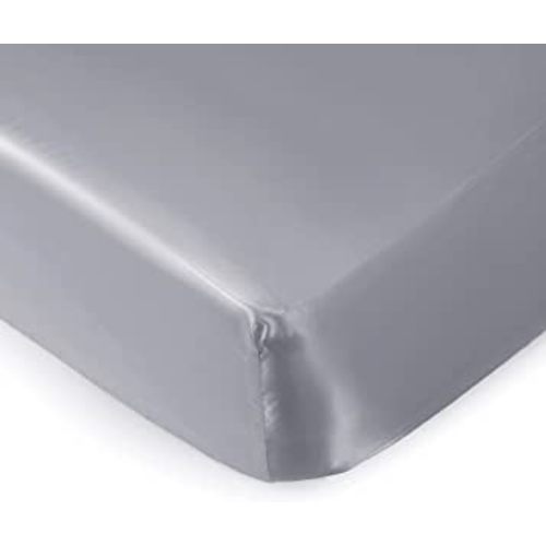 Pro Goleem Satin Soft Crib Sheet Great for Baby with Sensitive Hair Silky Baby Sheet Gray Unisex 52’’x28’’x8’’ Fitted Sheet