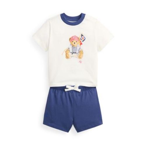 Baby Boys Polo Bear Cotton Jersey T-Shirt & Shorts
