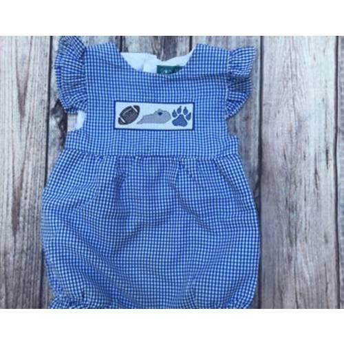 Baby Girl Blue Seersucker Bubble - Etsy