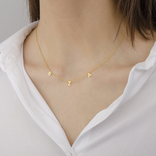 Custom Initial Necklace, Personalized Letter Necklace, Dainty Name Pendant, Gift for Her, Bridesmaid Gift, Christmas Gift