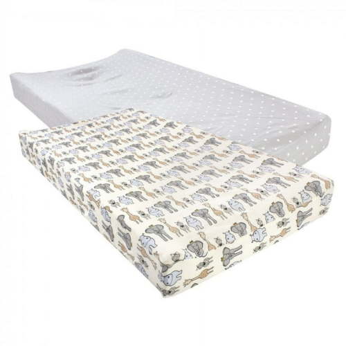 Hudson Baby Infant Boy Cotton Changing Pad Cover, Royal Safari, One Size