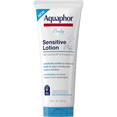 Aquaphor Baby Sensitive Lotion, Baby Lotion to Soothe and Moisturize Delicate Skin, 8 Oz