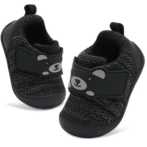 JOINFREE Baby Walking Shoes, Wide Slip-On Crib Sneakers, Breathable Non-Slip Rubber Sole