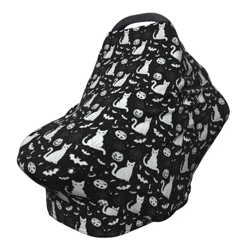 Goth Car Seat Canopy, Baby Breastfeeding Cover, Multi Use Baby Stroller and Carseat Cover, Boys and Girls Shower Gifts