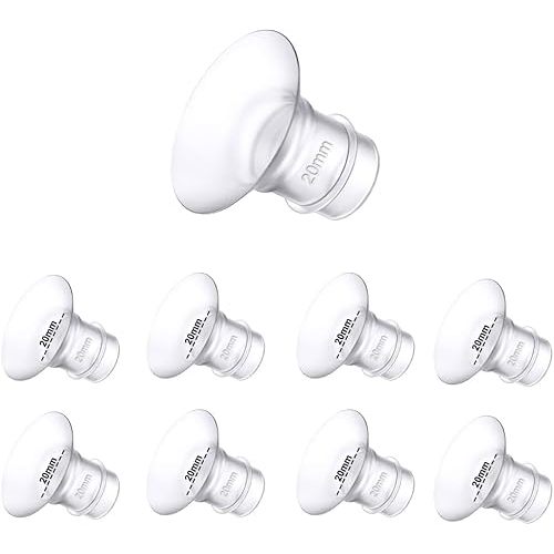 Flange Inserts 20mm 8PCS,Wearable Breast Pump Parts Compatible with Momcozy S12 pro/S9 pro/S12/S9/Medela/Spectra/TSRETE 24mm Breast Pump Shields/Flanges,Reduce 24mm Nipple Tunnel Down to 20mm