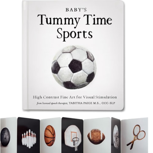 Baby's Tummy Time Sports: High-Contrast Fine Art for Visual Stimulation (Tabitha Paige Children's Book Series)