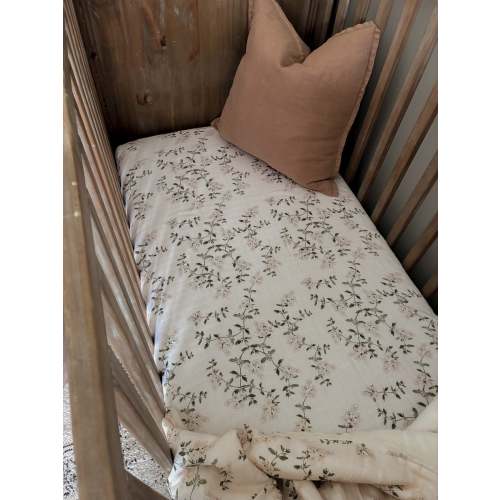 Fleur Blanche Fitted Cot Sheet