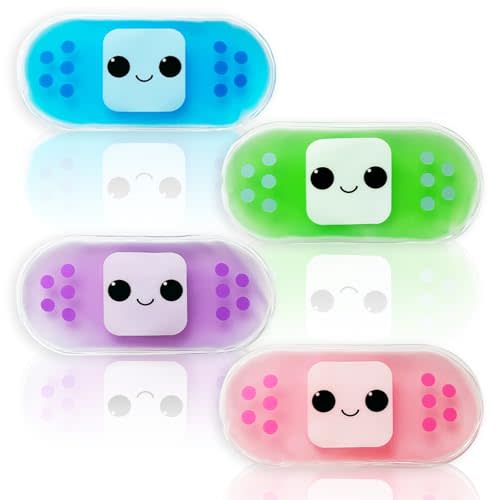 Boo Boo Gel Ice Packs, Kids Ice Packs, Cooler Packs for Injuries, Cold Pack, Cold Therapy and Pain Relief for Minor Cuts, Pain Relief for Kids Injuries, Gel Cooling Hot Packs for Child Injury (4smile)