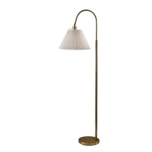 Adesso Thalia Floor Lamp Antique Brass