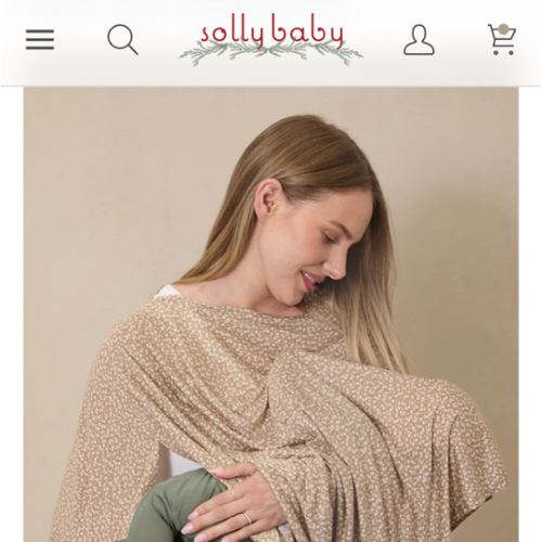 Cream Floral Nursing Cover