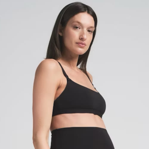 SKIMS COTTON JERSEY MATERNITY NURSING SCOOP BRALETTE | SOOT
