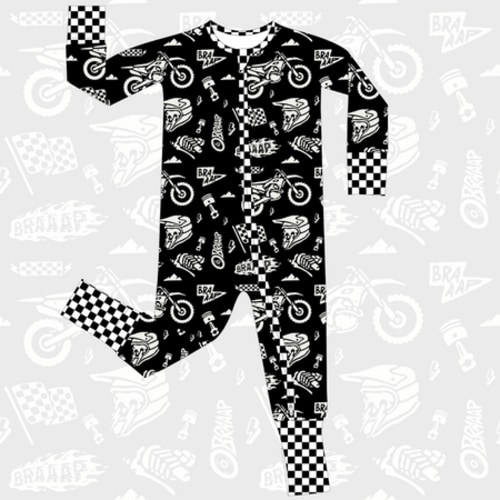 Lightning Speed Zip Up Pajamas / PREORDER ships Jan 12 - 16